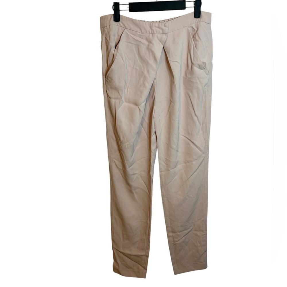 Maje Pale Pink Crossover Pleated Pants